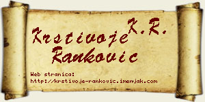 Krstivoje Ranković vizit kartica